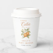 Een beetje schattig genderneutraal Oranje Baby sho Papieren Bekers (Voorkant)