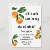 Een beetje schattig geslacht onthullen uitnodiging (Voorkant)