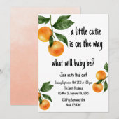 Een beetje schattig geslacht onthullen uitnodiging (Voorkant / Achterkant)