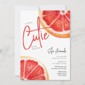 Een beetje schattig grapefruit citrus Baby shower Kaart (Voorkant)