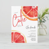 Een beetje schattig grapefruit citrus Baby shower Kaart (Staand voorkant)