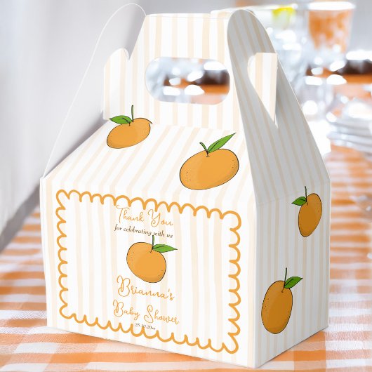 Een beetje schattig grillig citrus baby shower bedankdoosjes