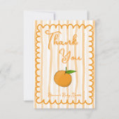Een beetje schattig grillig citrus baby shower bedankkaart (Voorkant)