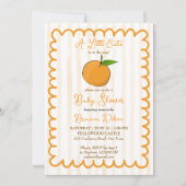 Een beetje schattig grillig citrus baby shower kaart (Voorkant)