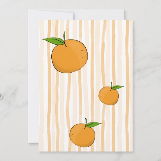 Een beetje schattig grillig citrus baby shower kaart (Achterkant)