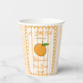 Een beetje schattig grillig citrus baby shower papieren bekers (Voorkant)