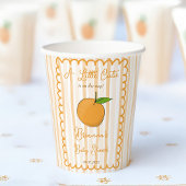 Een beetje schattig grillig citrus baby shower papieren bekers