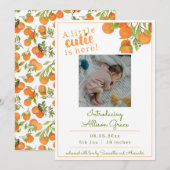 Een beetje schattig is hier geboorte aankondiging (Voorkant / Achterkant)