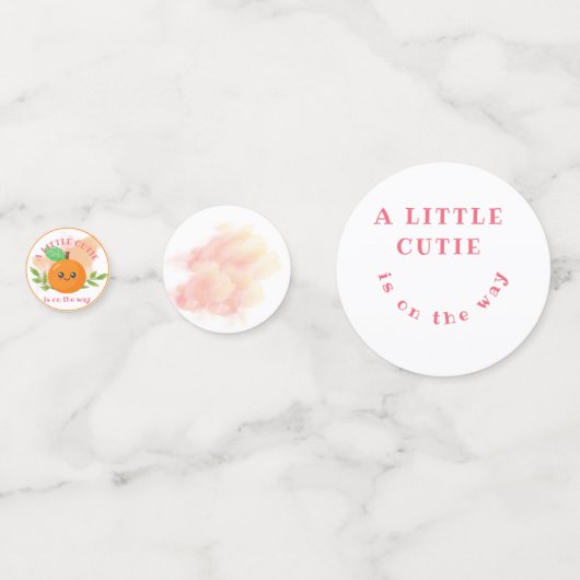 Een beetje schattig is onderweg confetti (Achterkanten)