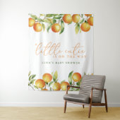 Een beetje schattig is op de weg Baby shower achte Wandkleed (In situ)