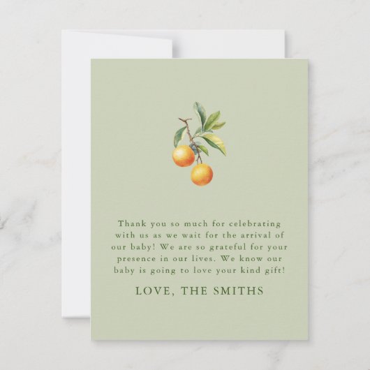 Een beetje schattig is op de weg Baby shower plat Bedankkaart (Achterkant)