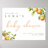 Een beetje schattig is op de weg Oranje welkom Poster (Voorkant)