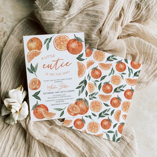 Een beetje schattig is op de weg Sinaasappels Baby Kaart