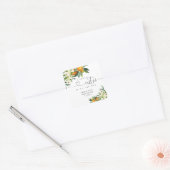 Een beetje schattig is op de weg vierkant label (Envelop)