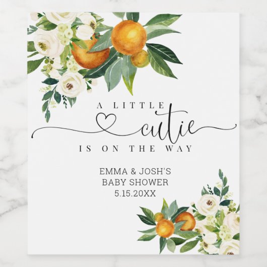 Een beetje schattig is op de weg wijnfles label wijn etiket (Enkel label)