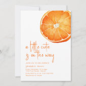 Een beetje schattig is op weg Baby shower uitnodig Kaart (Voorkant)