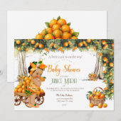 Een beetje schattig is op weg naar Baby shower Inv Kaart (Voorkant / Achterkant)