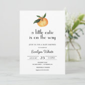 Een beetje schattig is op weg naar Baby shower Kaart (Staand voorkant)