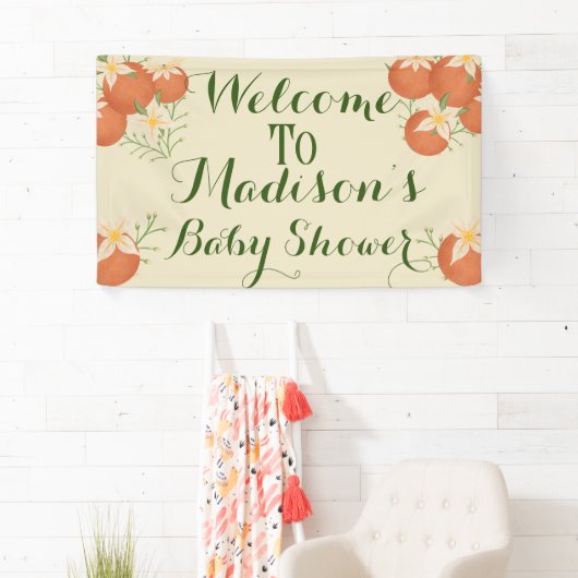 Een beetje schattig is op weg-Oranje, salie Spandoek (Insitu)