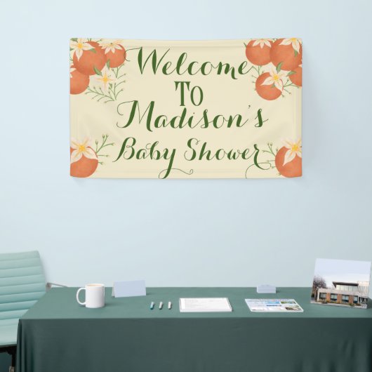 Een beetje schattig is op weg-Oranje, salie Spandoek (Beurs)