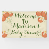 Een beetje schattig is op weg-Oranje, salie Spandoek (Horizontaal)