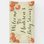 Een beetje schattig is op weg-Oranje, salie Spandoek (Verticaal)