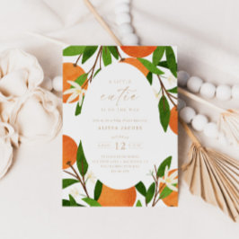 Een beetje schattig | Modern Citrus Neutraal Baby Kaart