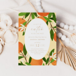 Een beetje schattig | Modern geel neutraal Baby sh Kaart