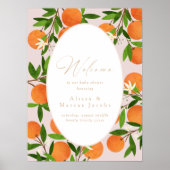 Een beetje schattig | Modern Roze Welkomstbord Pos Poster (Voorkant)