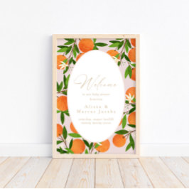 Een beetje schattig | Modern Roze Welkomstbord Pos Poster