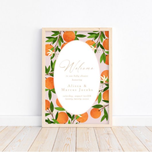 Een beetje schattig | Modern Roze Welkomstbord Pos Poster