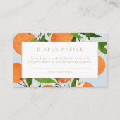 Een beetje schattig | Moderne Blauwe Citrus Luier Informatiekaartje (Voorkant)