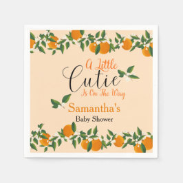Een beetje schattig op de weg Oranje Baby shower Servet