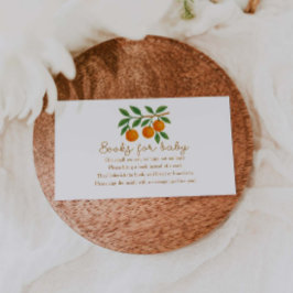 Een beetje schattig Oranje Baby shower boeken voor Informatiekaartje