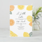 Een beetje schattig pastel citrus Baby shower Kaart (Staand voorkant)