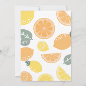 Een beetje schattig pastel citrus Baby shower Kaart (Achterkant)
