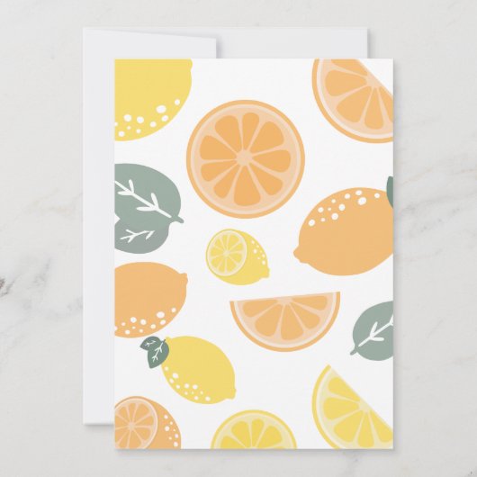 Een beetje schattig pastel citrus Baby shower Kaart (Achterkant)