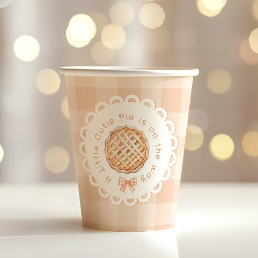 Een beetje schattig Pie gender neutraal Bow baby s Papieren Bekers