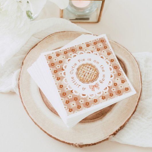 Een beetje schattig Pie gender neutraal Bow baby s Servet