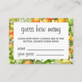 Een beetje schattig, raad eens hoeveel Sinaasappel Informatiekaartje (Voorkant)