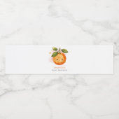 Een beetje schattig Sinaasappel Clementine Baby sh Waterfles Etiket (Enkel label)