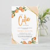 Een beetje schattig Sinaasappel Lijst Citrus Baby  Kaart (Staand voorkant)