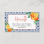 Een beetje schattig Sinaasappel Positano Luier Raf Informatiekaartje (Voorkant)