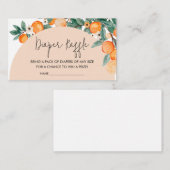 Een beetje schattig Sinaasappels Baby showers luie Informatiekaartje (Voorkant / Achterkant)