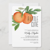 Een beetje schattig Waterverf Citrus Baby shower Kaart (Voorkant)