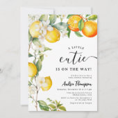 Een beetje schattig waterverf oranje citrus citroe kaart (Voorkant)