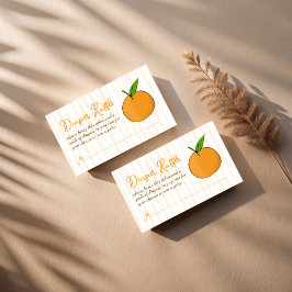 Een beetje schattige citrus baby shower luier verl informatiekaartje