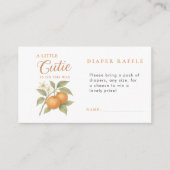 Een beetje schattige citrus luier Raffle Baby show Informatiekaartje (Voorkant)