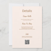 Een beetje schattige Oranje QR-code | Baby Shower Kaart (Achterkant)