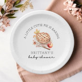 Een beetje schattige taart bakt herfstbrood Baby s Papieren Bordje